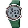 Calypso Orologio Digitale Uomo in Gomma Verde Orologio Sportivo Uomo | Imperm. 10 ATM Data e Calendario, Cronografo, Doppio Fuso Orario, Illuminazione, Allarme, 12 e 24 Ore K5785/5 Color Splash