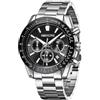 MEGALITH Acciaio Orologio Uomo Analogico Cronografo Orologio Quarzo Calendario Classico Orologi da Polso Uomo Elegante Grande Impermeabile Regalo
