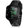 BANGLIN Orologio Resistente all'acqua 10 ATM 100m Orologio Sportivo Subacqueo con Funzioni di Sveglia, Cronometro, Doppio Fuso Orario, Calendario, Formato 12/24 Ore Selezionabile