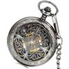 Lancardo Orologio da tasca per uomo in movimento meccanico con quadrante numeri romani, caso in oro, Knot Hollow cinese (2 pezzi)