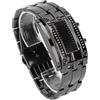YUYTE Binary Orologio digitale da uomo, con LED blu, classico, creativo, alla moda, orologio da polso digitale a LED (nero2), Nero 2, Classico