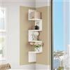 Dmora - Mensola Kalliope, Scaffale, Ripiano a muro, Scaffalatura multiuso, 22x22h117 cm, Bianco