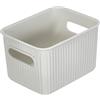 TATAY Scatola Portaoggetti Baobab Senza BPA Design Compatto Versatile | Scatola Portaoggetti Casa | Capacità 1,5 L | Misure 12.5x16.4x10 cm | Plastica Riciclata | Manici Integrati, Bianco