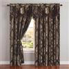 GOHD GOLDEN OCEAN HOME DECOR GOHD Luxe Love. Tenda a pannello in jacquard con mantovana attaccata, set da 2 pezzi (cioccolato, 137,2 cm di larghezza x 213,4 cm di altezza, con mantovana da 45,7 cm x 2 pezzi)