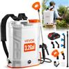 VEVOR Spruzzatore a Zaino Alimentato a Batteria 12 L Irroratrice a Spalla per Giardino, 2 Lance Retrattili e 5 Ugelli, Autonomia di 2 Ore, Spruzzatori Portatili per Diserbanti, Bianco e Arancione