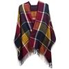 Miss Lulu Sciarpa Donna Invernale Oversize, Morbida Effetto Cashmere | Pashmina calda 200 x 60 cm con motivo tartan e frange, da indossare come sciarpa, scialle o stola in autunno e inverno