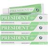 President KIT 3 PEZZI DI PASTA ADESIVA DENTURE. Fissaggio Forte della dentiera, Presa Rapida, Adesione duratura. Evita le infiltrazioni di cibo, infiammazioni e alitosi. Non irrita le gengive - 3x40g