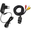 Eaxus Link-e : Pack Compatibile con Console Super Nintendo (SNES) : Caricatore di Rete per Alimentazione + Cavo AV Video Composito