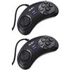 Link-e : set di due controller, mando, joystick a 6 tasto per la console di gioco SEGA Megadrive, Genesis, Master System