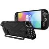 QJONSIU Custodia Compatibile con Nintendo Switch 2, Antigraffio Morbido TPU Protettiva Custodia con Kickstand, Silicone Case-Nero