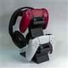 Generic Supporto per controller da tavolo per PS4/PS5/Xbox ONE/Switch Pro/cuffie, organizer per controller, accessori da gioco (nero)