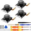 BRONAL Joystick effetto Hall, Joycon Joystick di ricambio - 32 in 1 [No Drifting] Joystick di ricambio analogico per interruttore JoyCon, Switch OLED e Switch Lite destra/sinistra (4 pezzi con kit di