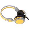Bewinner Cuffie da Gioco Suono Chiaro con Cancellazione del Rumore Cuffie Stereo Ergonomiche Cablate per Giochi per Computer per PC Studio da Ufficio Altoparlante ABS 40 Mm/1,6 Pollici, Scena (YELLOW)