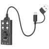 Ejoyous Scheda USB, Adattatore Stereo Esterno Durevole da USB a 3,5 Mm con Controllo del Volume e Voce per Utenti di PC e Laptop