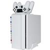 OSTENT Supporto Multifunzionale per Dischi di Gioco con Dock di Ricarica per Console Sony PS4/Slim/Pro - Colore Bianco