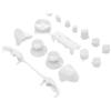 Dioche Set Completo di Pulsanti per Controller di Gioco Wireless per Series X/S - Maniglie di Ricambio in ABS di Alta qualità - Kit Completo di Accessori da Gioco per la Personalizzazione (WHITE)