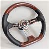 Cromo Volante adatto per Mitsubishi Leather Wood 3000GT Lancer Galant Eclipse