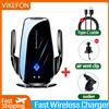 VIKEFON Caricatore wireless per presa d'aria per auto Supporto per telefono per auto Induzione a infrarossi per iPhone15 14 13 12 Stazione di ricarica rapida Samsung Xiaomi