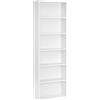 VASAGLE Libreria VASAGLE, libreria a 6 ripiani per soggiorno, studio, ufficio, camera da letto, stile scandinavo, 60 x 24 x 178,5 cm, bianco/beige naturale