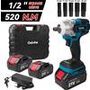 Osinhe 520N.M Chiave a percussione elettrica senza spazzole Cordless Coppia elevata 1/2 pollici Cacciavite Chiave Trapano Set di bussole per Makita 18V