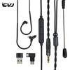 CVJ Hato 2 Cavo per Auricolari Gaming Lunghezza 2M con Microfono Rotante Pin 0.78mm 2Pin Connettori 3.5mm Type C USB Sostituibili