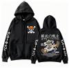 Bandai Monkey D Rufy Gear 5 One Piece Anime Zip Up Felpa con cappuccio Uomo Donna 2026 Nuovo cartone animato Stampa Felpa Unisex Streetwear Giacca casual