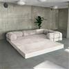 Divano a compressione per divano letto angolare in schiuma ad alta densità con imballaggio compresso sottovuoto dal design moderno per soggiorno