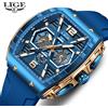 LIGE Orologi di Lusso da Uomo Marca LIGE, Impermeabili, Sportivi, Luminosi, con Cinturino in Silicone, Cronografo al Quarzo, Orologio da Polso per Uomo, Reloj Hommes