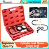 podofo Tester di Compressione Podofo U21 con Doppio Manometro per Motori a Benzina, Set per Rilevazione Perdite in Cilindri