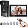 TMEZON Sistema Citofono Video Digitale per Casa, Monitor Wireless WIFI da 7 Pollici, Videocamera Citofono 1080P, Sblocco con Scheda Tuya