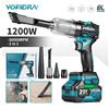 YOFIDRA Soffiatore e Aspiratore Elettrico Brushless 2IN1, Ventilatore Turbo 80000RPM, Pulitore per Foglie e Neve, Attrezzo da Giardino per Batterie Makita