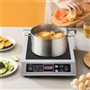 Sweetmile Piano Cottura a Induzione Professionale da 3500W con Timer a 8 Livelli, Fornello a Induzione Portatile per Cucina