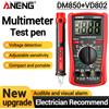 ANENG Multimetro ANENG DM850, Tester di Tensione VD802, Kit Penna Rilevatore di Tensione 12-1000V con Sensibilità Regolabile, Rilevatore di Fili in Fase e Neutro, Test Elettrico