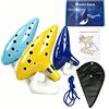 Miwayer Ocarina Professionale in Ceramica Miwayer Alto C, Strumento Musicale Portatile a 12 Toni con Borsa per il Trasporto, Cordino da Collo e Libro Musicale
