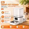 ELEOPTION Distributore Automatico di Cibo per Gatti a Doppia Ciotola da 6L, Alimentatore Intelligente per Animali Domestici Controllato da App Tuya con Telecamera HD 1080P per Visione Notturna, Supporto 2.4G/5G