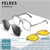FELRES Occhiali da lettura polarizzati 3 in 1 con clip magnetica in metallo, occhiali da sole per uomo e donna, occhiali da vista con protezione dalla luce blu, occhiali per presbiopia.