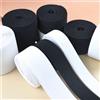 Meetee Nastri Elastici 1/2/5M 25-100mm Neri Bianchi Extra Larghi, Fasce in Gomma per Addome, Nastro Elastico per Cucito, Forniture per Cinghie e Nastri