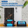 Kit Completo Sistema Solare, Inverter 6000W 220V, Sistema Energetico con Regolatore 100A e USB, Adatto per Esterni, Camper Van.