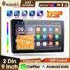 podofo Autoradio Podofo 2Din con CarPlay Wireless, Schermo IPS da 9 Pollici, Lettore Multimediale MP5, Bluetooth, FM, RDS, Android Auto, Sistemi Intelligenti per Auto