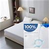 NONE Coprimaterasso impermeabile al 100%, copertura regolabile, lavabile e riutilizzabile, varie larghezze (90/105/120/135/150/160/180 cm), lunghezza universale 190‑200 cm, morbido per la camera da letto