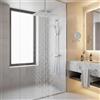 NONE Soffione Doccia Rettangolare in Acciaio Inox 304 40x30 Cm, Montaggio a Soffitto per Bagno
