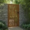 NONE Portale in metallo stile bambù 85x3x200 cm in acciaio Corten resistente alle intemperie. Larghezza modulabile, design elegante e struttura robusta. Dotato di un meccanismo di chiusura sicuro, si