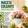 NONE Fioriera sospesa resistente per balcone e giardino, con catena in metallo inclusa, design classico con fessure, ideale per piante e fiori, decorazione naturale per esterni e interni, facile da