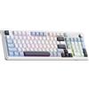 MageGee Tastiera da gioco wireless MageGee GK960, tastiera RGB Tri-Mode cablata/BT/2.4G color crema con tastierino numerico, 4000mAh