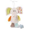NICI My First 39718 - Carillon a forma di elefante Dundi per addormentarsi e addormentarsi fin dalla nascita, peluche per ragazzi e ragazze, colori pastello, 18 cm (confezione da 1)
