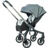 ALYIKOU Passeggino per Bambini 4‑in‑1 Pieghevole Leggero Compatto, Seggiolino Auto, Navicella e Ovetto, Manubrio Regolabile per Neonati，grigio