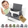 BambiniWelt by Rafael K. Rivestimento di ricambio compatibile con Stokke Tripp Trapp M2 (grigio | Set di cuscini per sedia, morbidi, imbottiti, lavabili e durevoli
