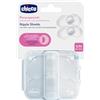 Chicco Paracapezzoli in Silicone, Copricapezzoli Allattamento, Proteggono il Capezzolo, Tettarella Anatomica, Contatto Naturale Pelle a Pelle, Alette Sagomate in Morbido Silicone, Taglia S/M, Bianco
