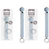 BIBS Clip Ciuccio Ribbon, Compatibile con tutti i ciucci BIBS, Dusty Blue (Confezione da 2)