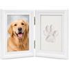 Pyralidsg 5 Pollici Impronta Zampa Cane, Design a Doppia Piega Set di Impronte di Zampe per Cani, 2 in 1 Cornice 3D con Foto e Impronte di Zampa, Regalo per Il Proprietario di Cani e Gatti